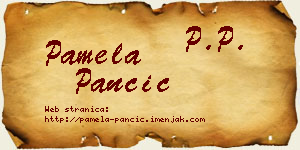 Pamela Pančić vizit kartica